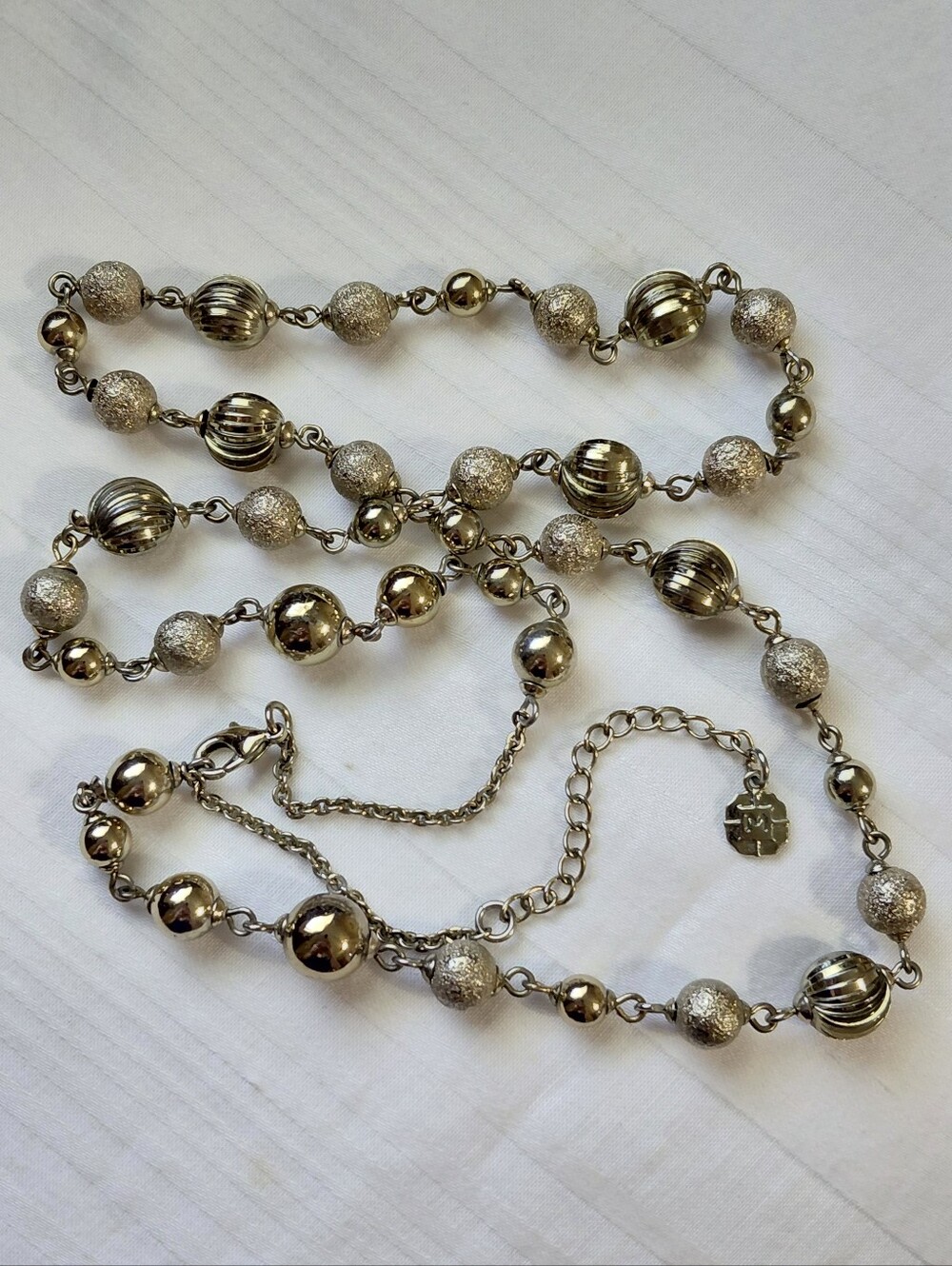 Monet Gold Sphere Beaded Necklace